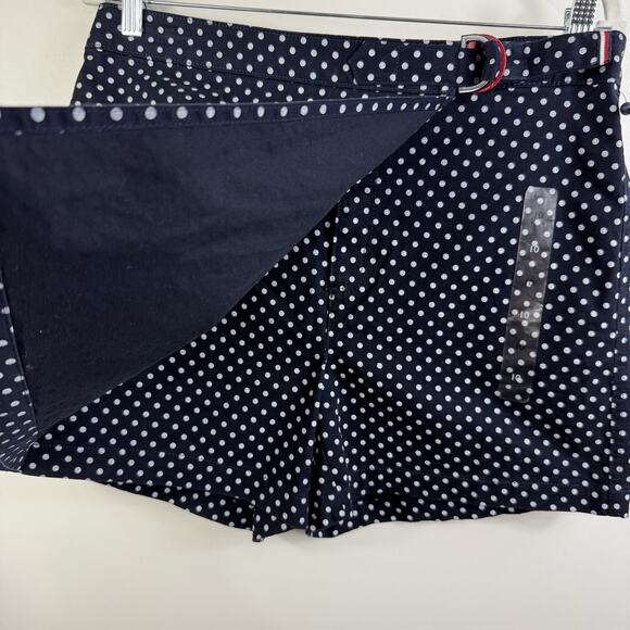 New Preppy Polka Dot Tommy Hilfiger Hollywood Skort Size 10 Navy Classic Beach - Picture 3 of 12